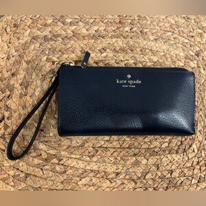 Kate Spade Navy Leather Wristlet